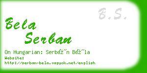 bela serban business card